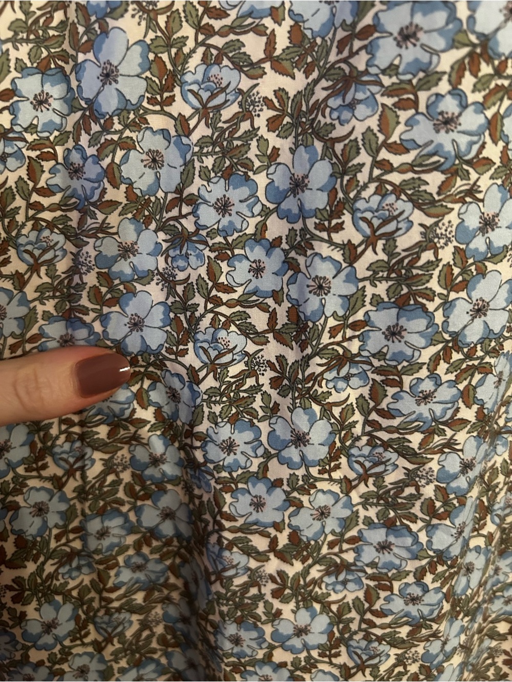 HYACINTH HOUSE Dusty Blue & Brown Floral Louisa Maxi Dress - Picture 9 of 11